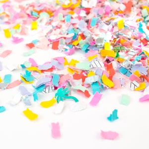 Tropical Party Confetti Mix – Pastel Rainbow Confetti for Beach Weddings, Birthday Parties and Baby Showers – Photo Prop