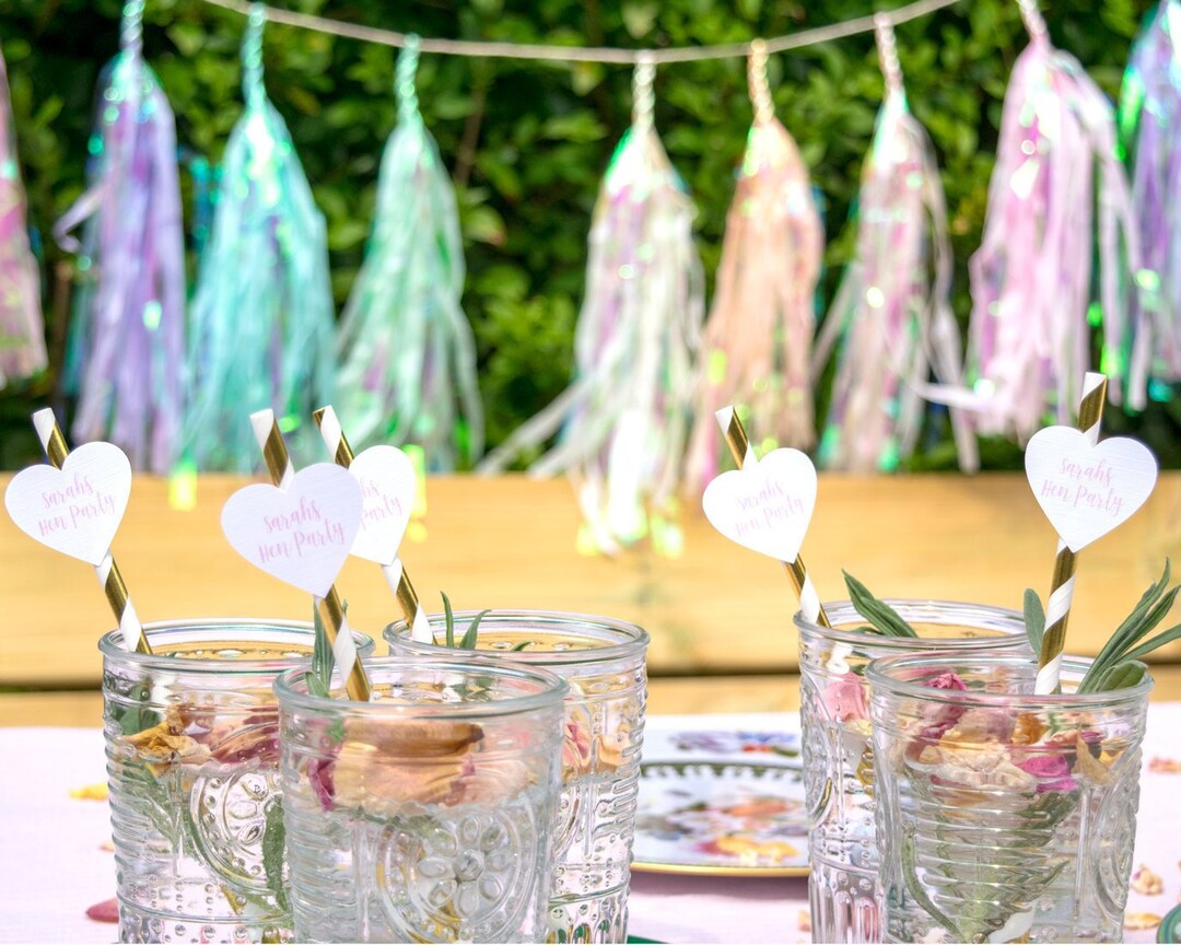 Custom Hen Party Straws Hen Party Decorations Hen Party Etsy