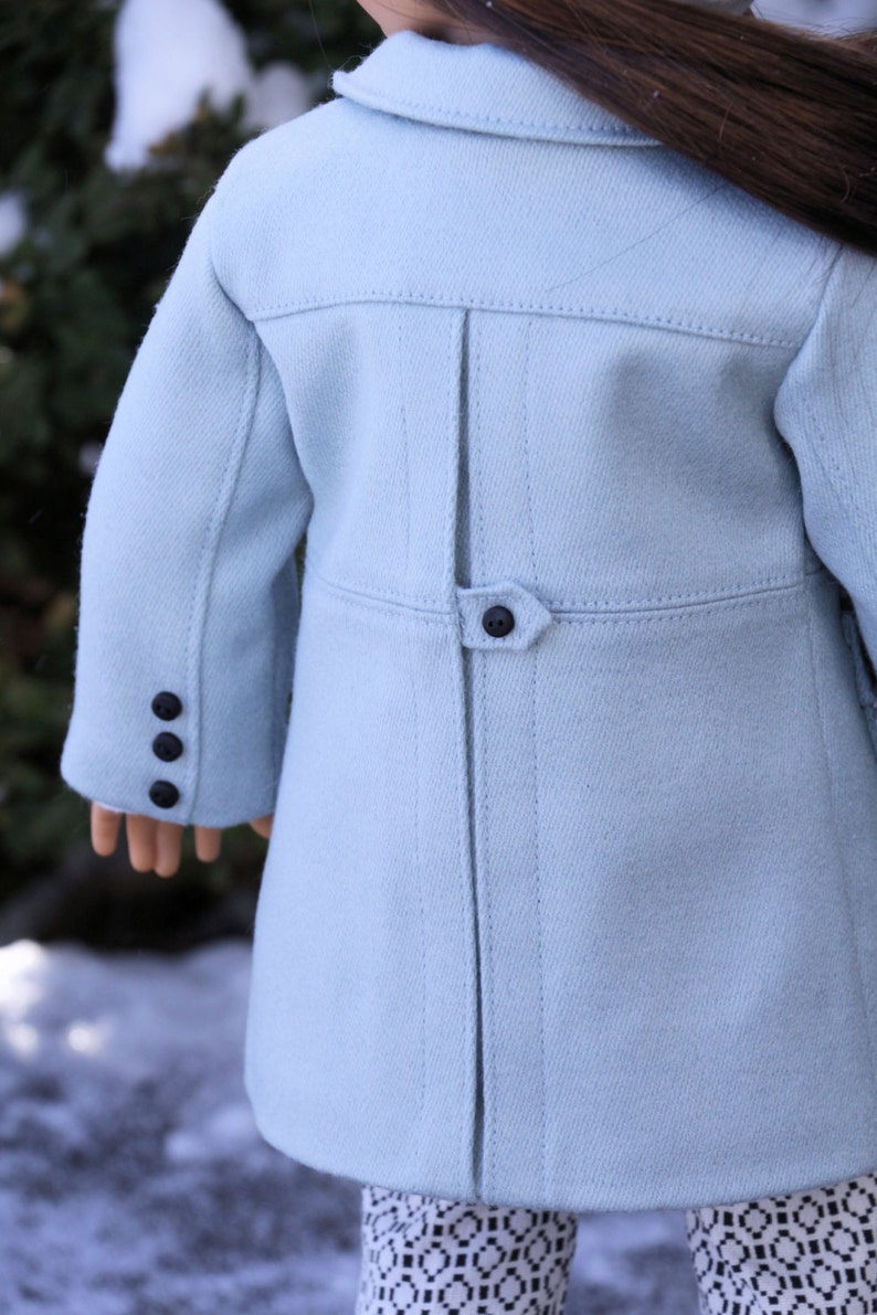 18 inch Doll Clothes Pattern. Noodle Clothing Wind Chill Coat PDF Pattern fits 18 inch dolls like American Girl® image 2