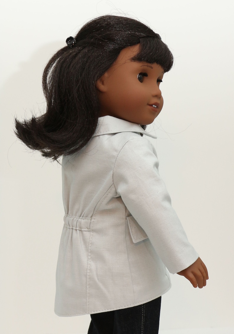 18 inch PDF Doll Clothes Pattern Noodle Clothing Azorean Anorak Jacket pattern fits 18 inch dolls such as American Girl® image 4