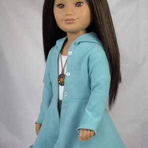 Karito Kid Doll Clothing PDF Pattern Hyde Park Hoodie fits 20 inch dolls image 2