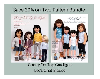 PDF Pattern Bundle  Save 20% when you purchase  Mulit-size Noodle Clothing Patterns  Cherry On Top Cardigan and Let’s Chat Blouse together