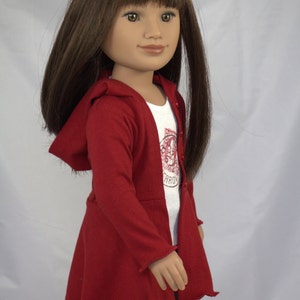 Karito Kid Doll Clothing PDF Pattern Hyde Park Hoodie fits 20 inch dolls image 3