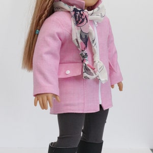 18 inch PDF Doll Clothes Pattern Noodle Clothing Azorean Anorak Jacket pattern fits 18 inch dolls such as American Girl® image 6