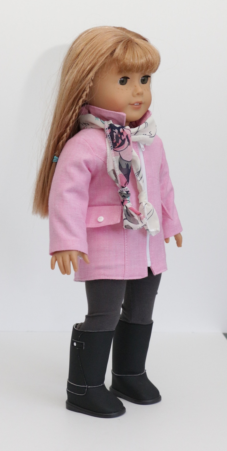 18 inch PDF Doll Clothes Pattern Noodle Clothing Azorean Anorak Jacket pattern fits 18 inch dolls such as American Girl® image 6