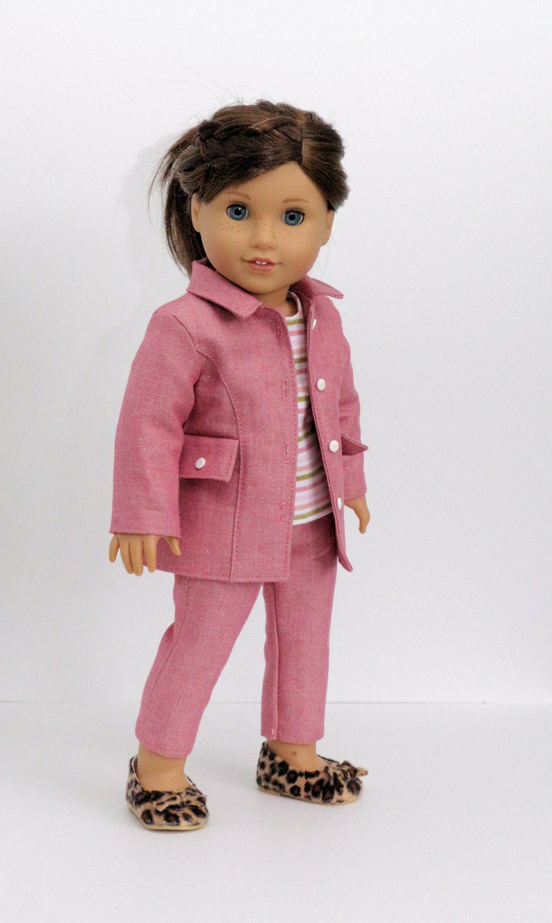 18 inch PDF Doll Clothes Pattern Noodle Clothing Azorean Anorak Jacket pattern fits 18 inch dolls such as American Girl® image 5