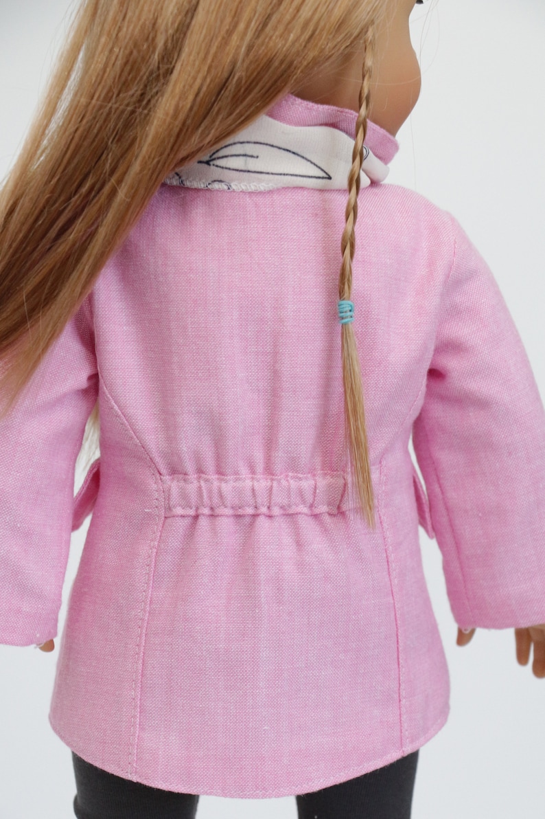 18 inch PDF Doll Clothes Pattern Noodle Clothing Azorean Anorak Jacket pattern fits 18 inch dolls such as American Girl® image 8