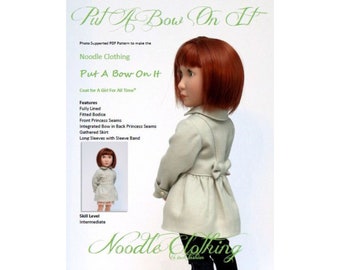 A Girl For All Time® PDF doll clothes Pattern " Put A Bow On It" pattern fits 16 inch A Girl For All Time®