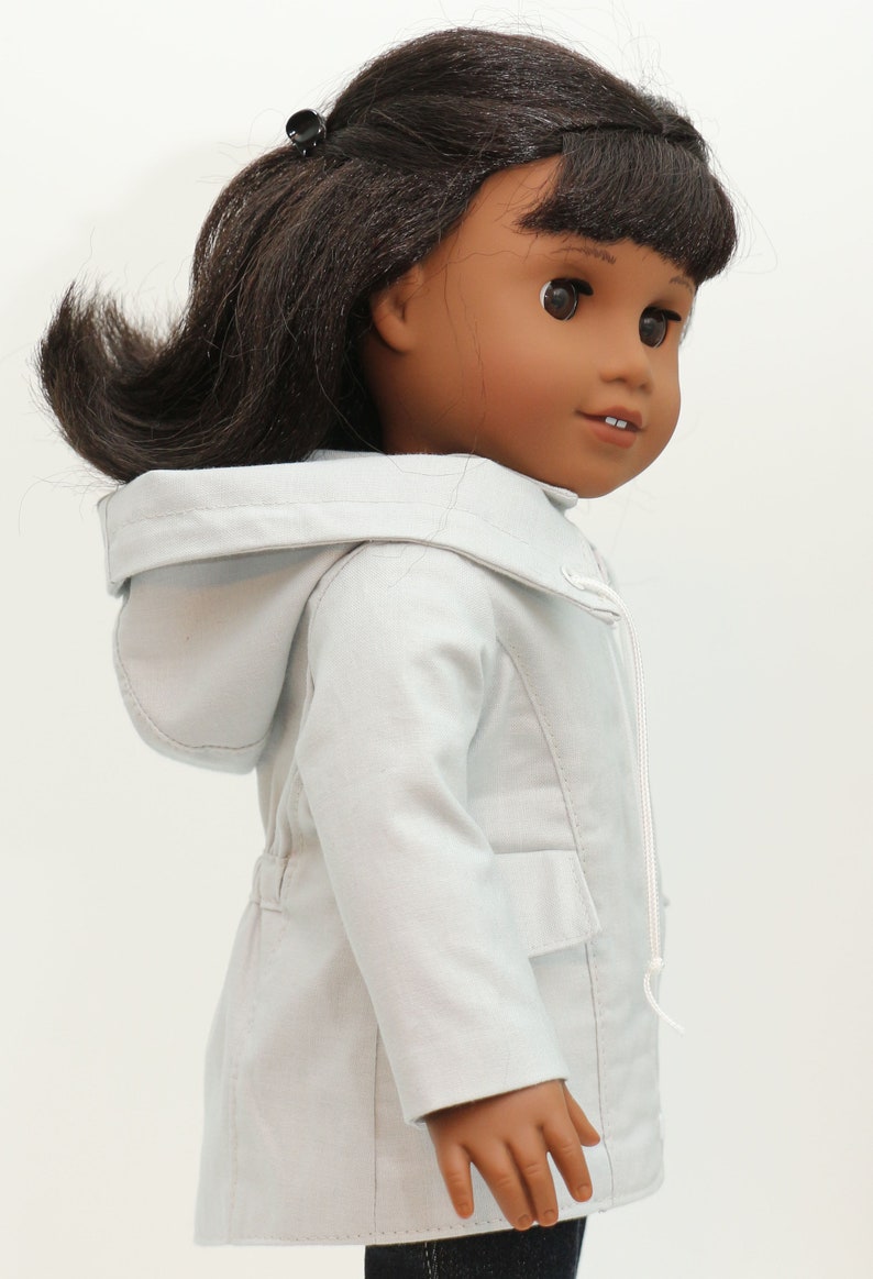 18 inch PDF Doll Clothes Pattern Noodle Clothing Azorean Anorak Jacket pattern fits 18 inch dolls such as American Girl® image 3