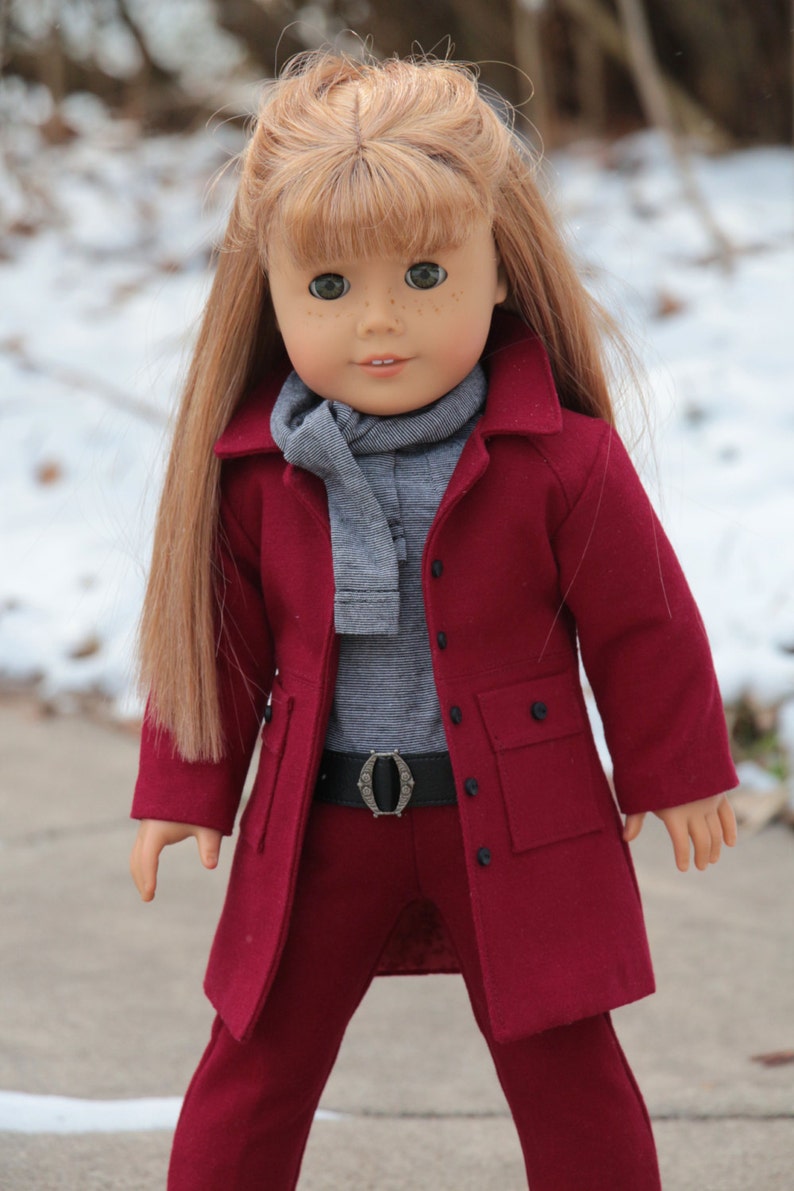 18 inch Doll Clothes Pattern. Noodle Clothing Wind Chill Coat PDF Pattern fits 18 inch dolls like American Girl® image 3