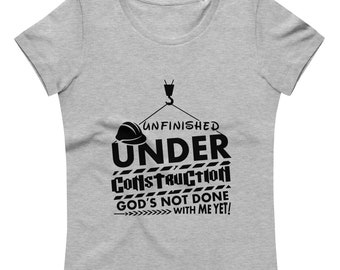 under construction, holistic Women's fitted eco tee