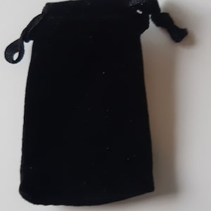 3&quot; x 2&quot; Black Velvet Drawstring Bag