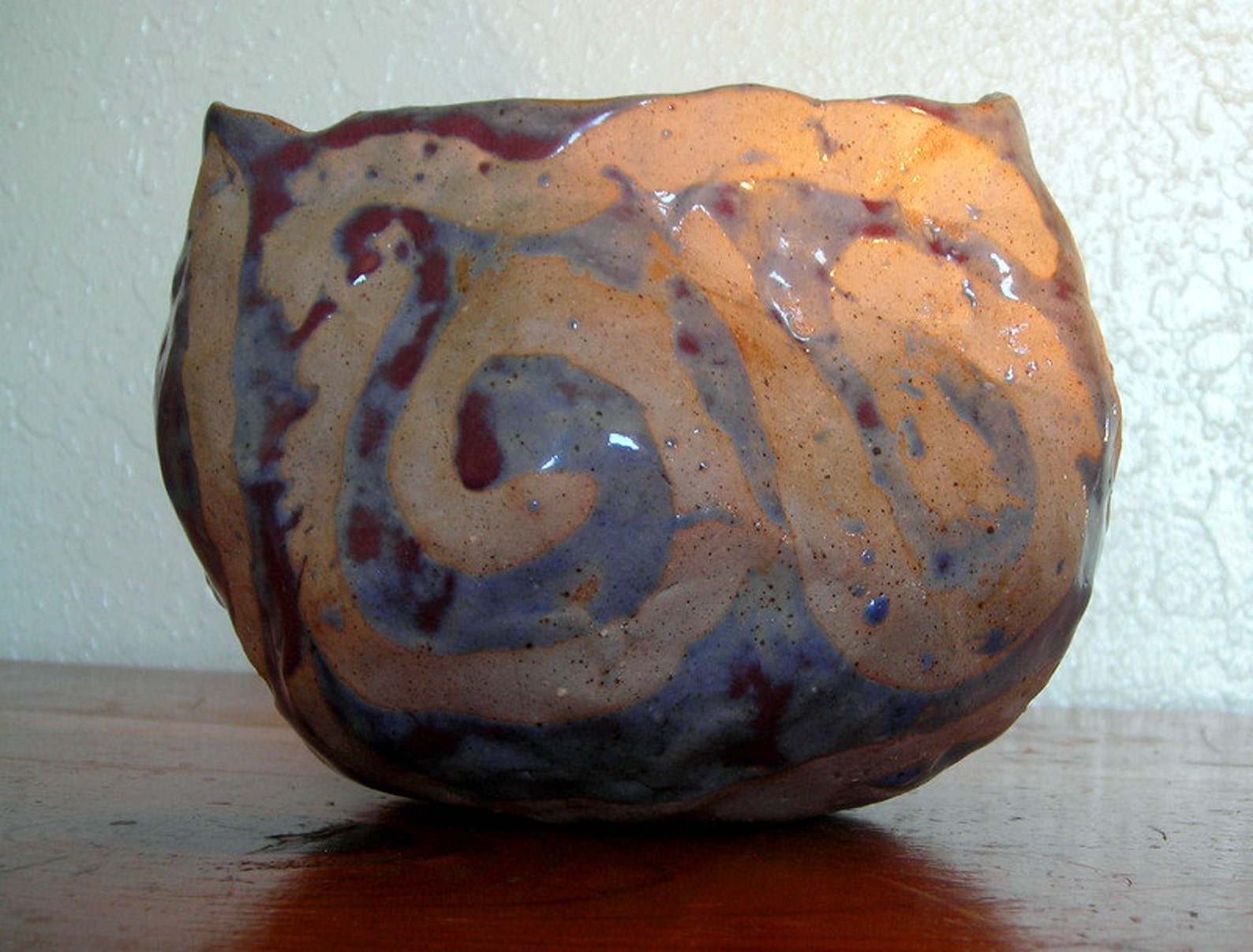 Blue glazed ceramic bowl Japanese zen stoneware Art Etsy