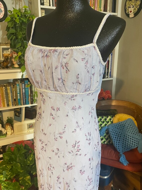 LOOK! Vintage 1970s Blue Floral Maxi Dress- -Jody of … - Gem