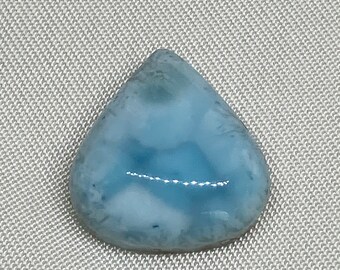 Larimar. US seller. Pear shaped polished cabochon. Same day shipping . Genuine and natural. Wire wrapping.