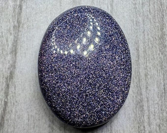 Cat eye blue gold stone. US seller. Beautiful sparkly polished cabochon. Daily shipping. Very high amount of glimmer in these!