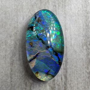 Monarch opal triplet. US seller. Teardrop cabochon. Man made. Daily shipping. Very beautiful & unique. See video!