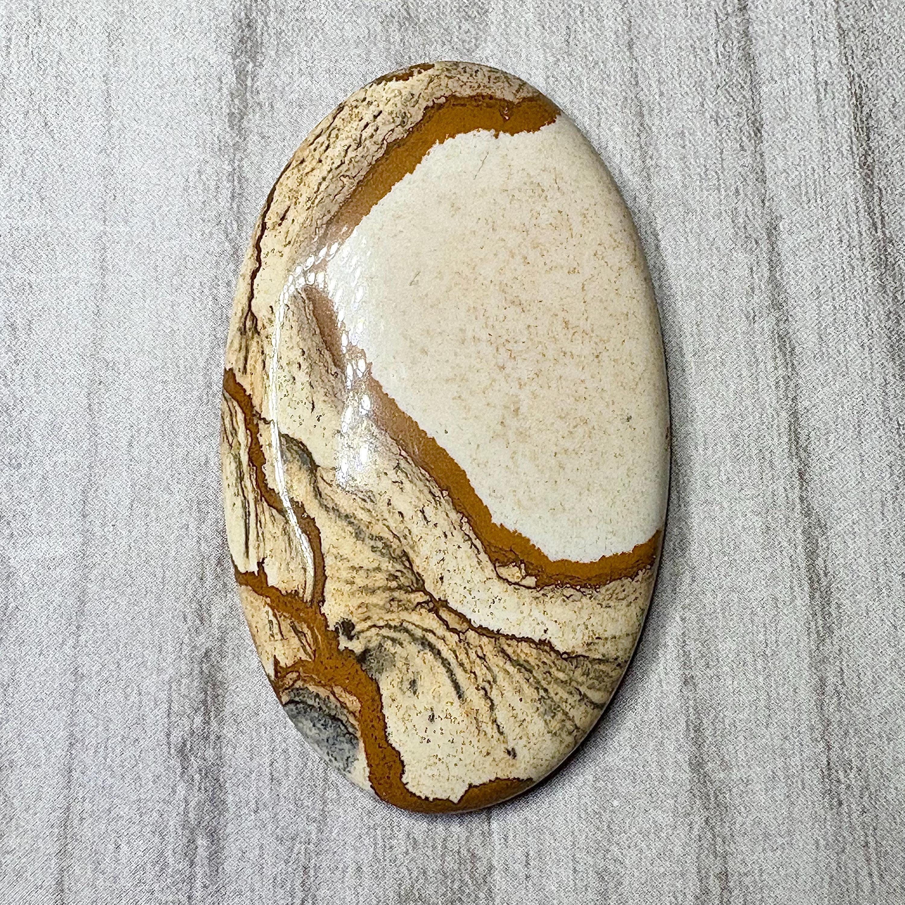 Large Landscape Jasper. US Seller. Oval Polished Cabochon. Daily