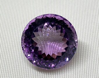 Amethyst. Flawless. US seller. Faceted fine round cut. Same day shipping. Genuine and natural. ~25 ct by weight Purple color.