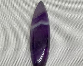 Lace amethyst. US seller. Elongated oval polished cabochon. Same day shipping. Genuine and natural stone. Wire wrapping.