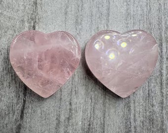 Rose quartz. US seller. Heart shaped polished cabochons. Daily shipping. Natural stone. Stone of love.