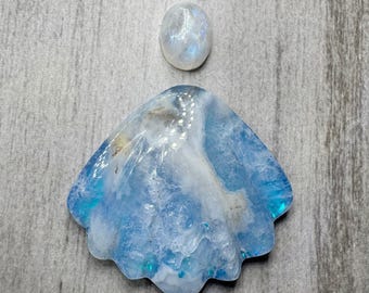 オーロラ効果のあるプルームアゲート。米国販売店。オーロラのような色