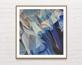 Abstract Floral Giclée Print | Neutral Earth Tone Art on Paper
