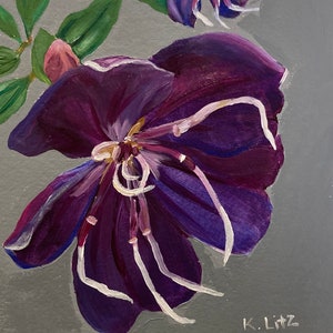 Original Flower paintings 100 paintings in 100 days series
