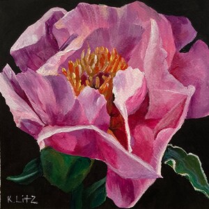 Original Flower paintings 100 paintings in 100 days series