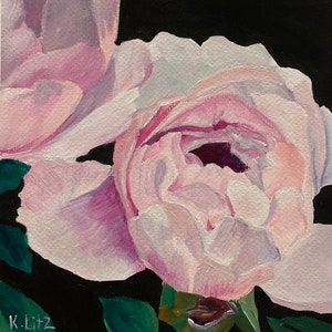 Original Flower paintings 100 paintings in 100 days series
