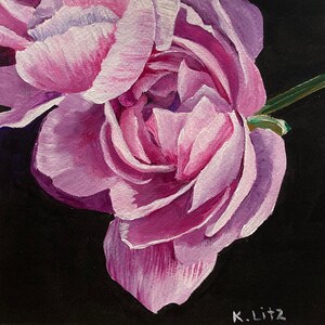 Original Flower paintings 100 paintings in 100 days series