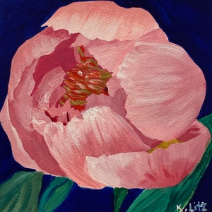 Original Flower paintings 100 paintings in 100 days series