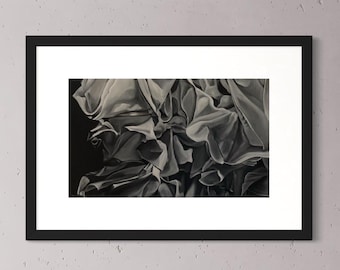 Abstract Floral Giclée Print: Black and White Modern Art, KCL Studio