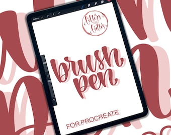 Procreate Brush Pen - Lettering Brush - Calligraphy Brush Pen - Procreate - IPad Lettering Brush - Procreate Lettering Brushes - Digital Pen
