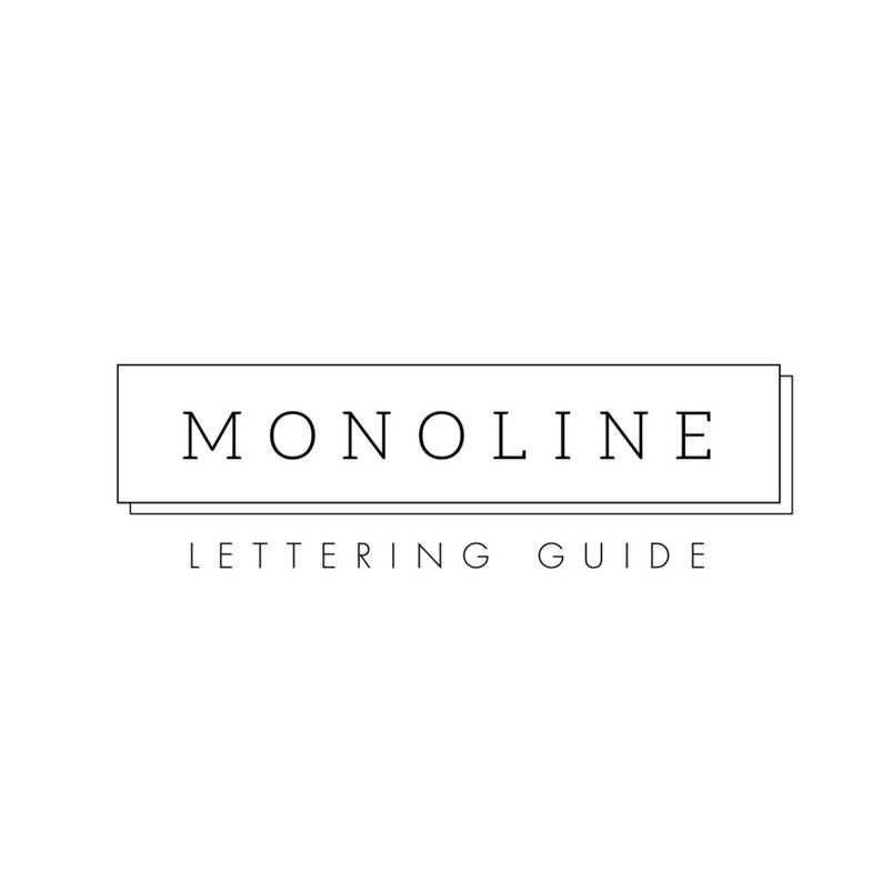 Monoline Lettering Guide Lettering Workbook Calligraphy Workbook Lettering Guide Workbook Traceable Guide Calligraphy Learn image 2