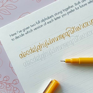 Guia de Lettering de Estilo de Assinatura - Caderno de Exercícios Traceable