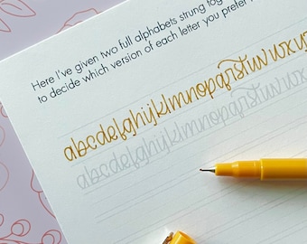 Signature Style Lettering Guide - Traceable Workbook