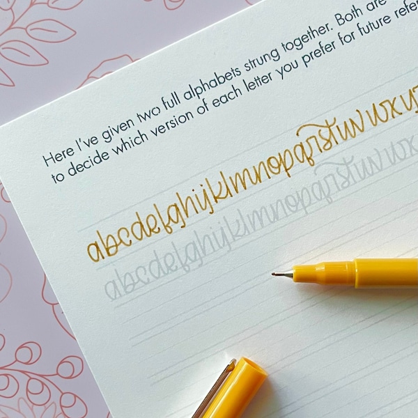 Signature Style Lettering Guide - Traceable Workbook