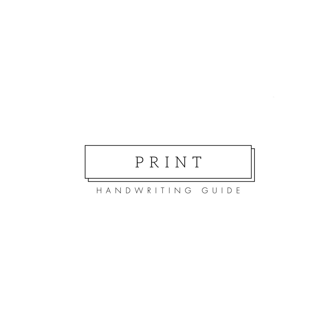 Brush Print Lettering Guide Lettering Workbook Traceable Workbook