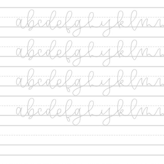 Monoline Lettering Guide Lettering Workbook Calligraphy Workbook