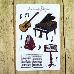 Pegatinas de música / pegatinas decorativas, pegatinas de instrumentos