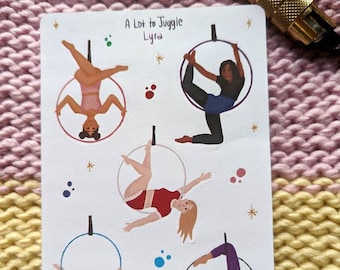 Adesivos Lyra | Circo/Aéreo | Adesivos para Agenda, Adesivos Ilustrados