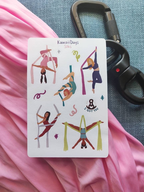 Aerial Silks Stickers | Circus/Aerial | Planner Stickers, Illustrated Stickers