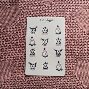 Folha de adesivos Clown Minis | Adesivos de planejador, adesivos ilustrados | Palhaços Coquette