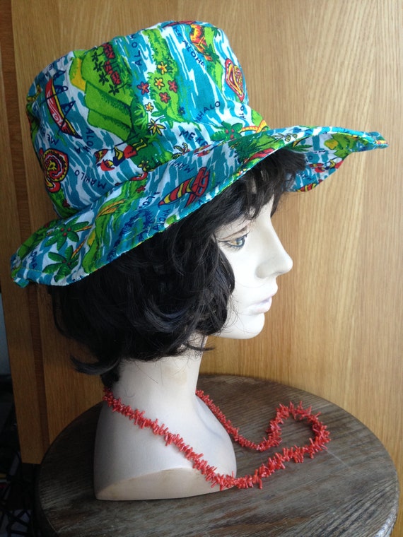 Mid Century SUN HAT with HAWAII motif made by "Ca… - image 6