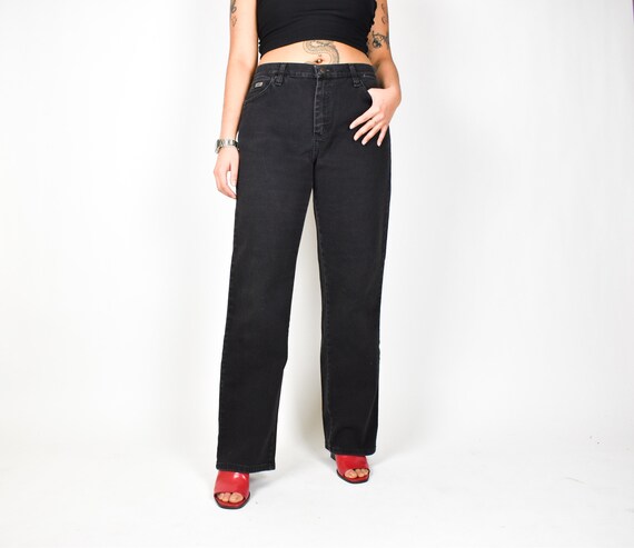 lee black high waisted jeans