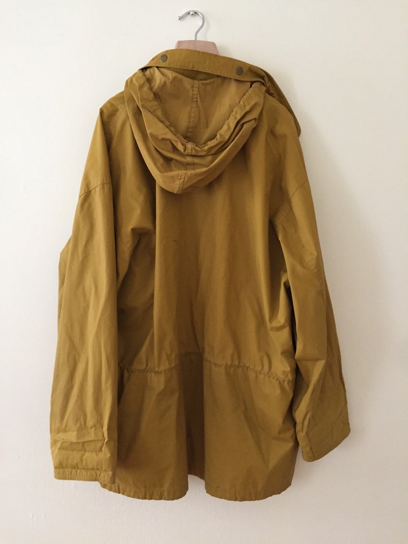 Vintage gap mustard yellow jacket / anorak with plaid lining Etsy