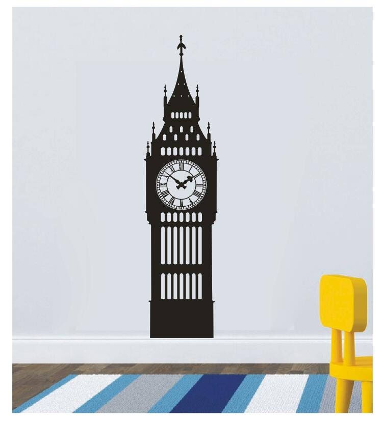 Big Ben Clock Wall Decal Vinyl Wall Art Sticker Home Decor Etsy