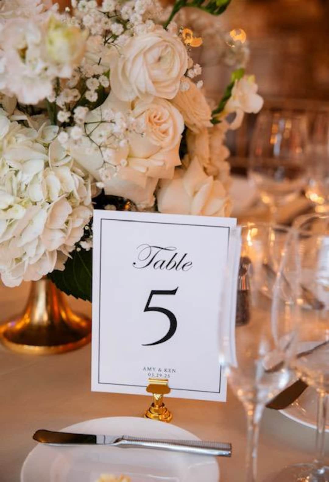 Wedding Table Numbers | Event Table Numbers | Editable Digital Product ...