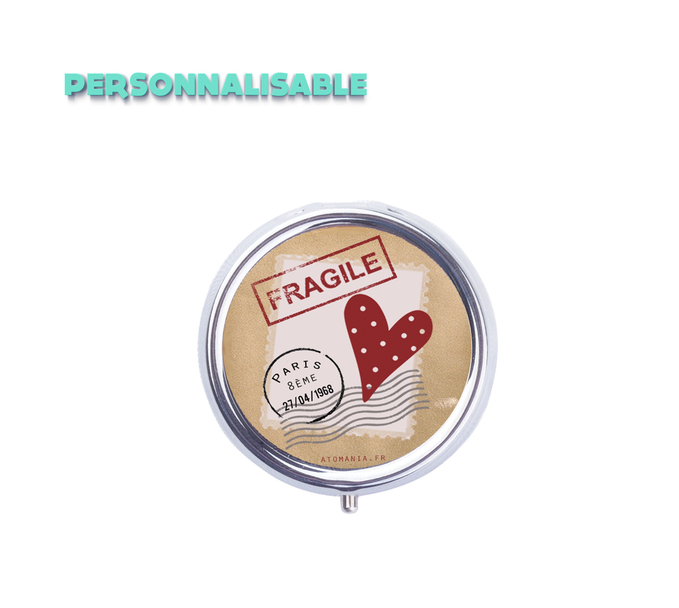 Cœur Fragile - Pilulier Personnalisable Atomania